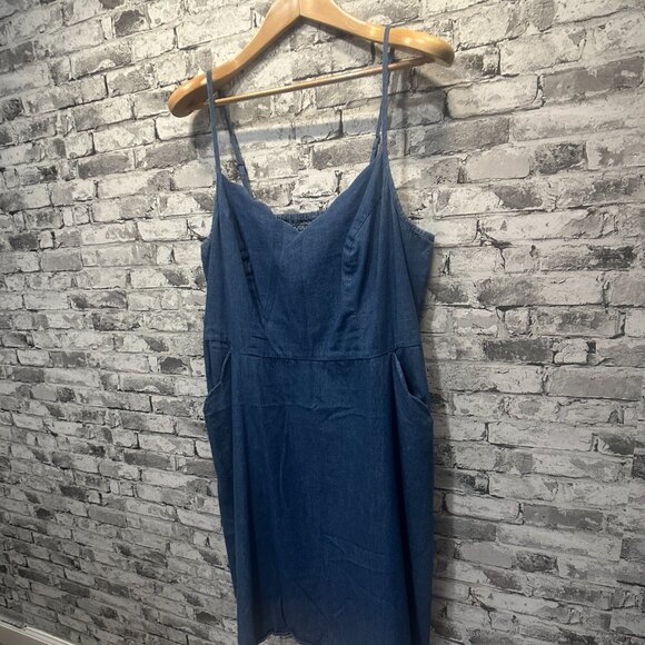 EUC Market & Spruce Women's Mini Denim Dress Size 2X - Picture 2 of 14